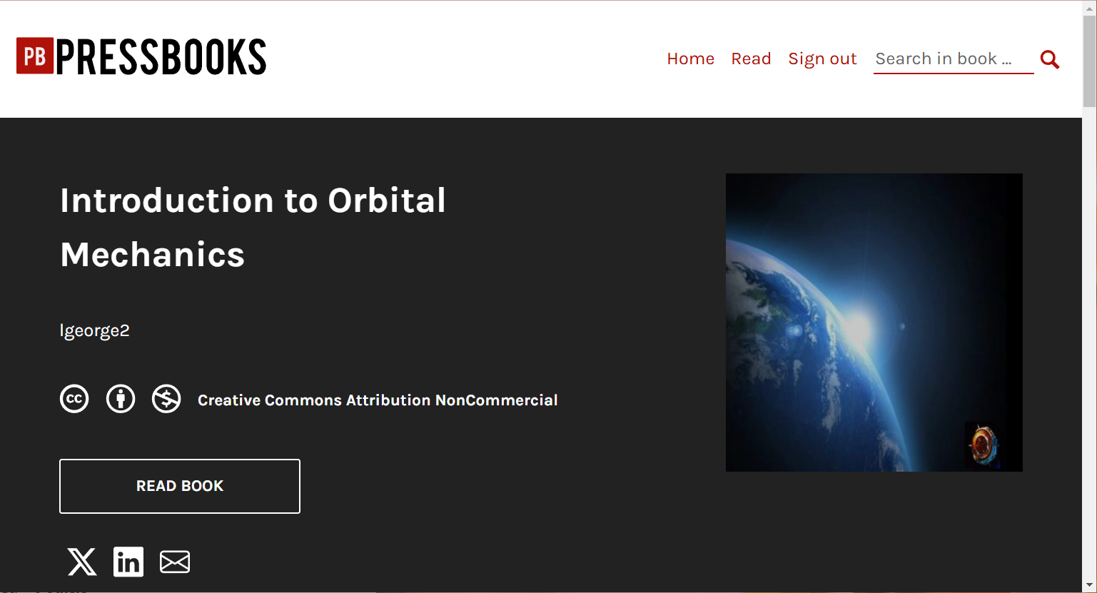 Thumbnail for Orbital Mechanics Textbook Project